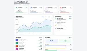 Advanced Dashboard Widget Using Tailwind UI