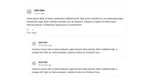 Comment Area with Replies using Tailwind UI Component