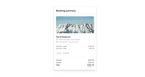 Event Booking Summary Using Tailwind UI