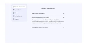 FAQ with Sidebar Menu Section Using Tailwind UI