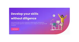 Hero E Learning - Tailwind Component