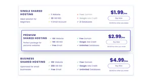 Horizontal Price Plan - Tailwind Component