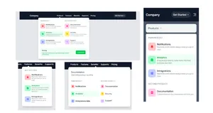 Navbar Responsive Mega Menu Using Tailwind UI